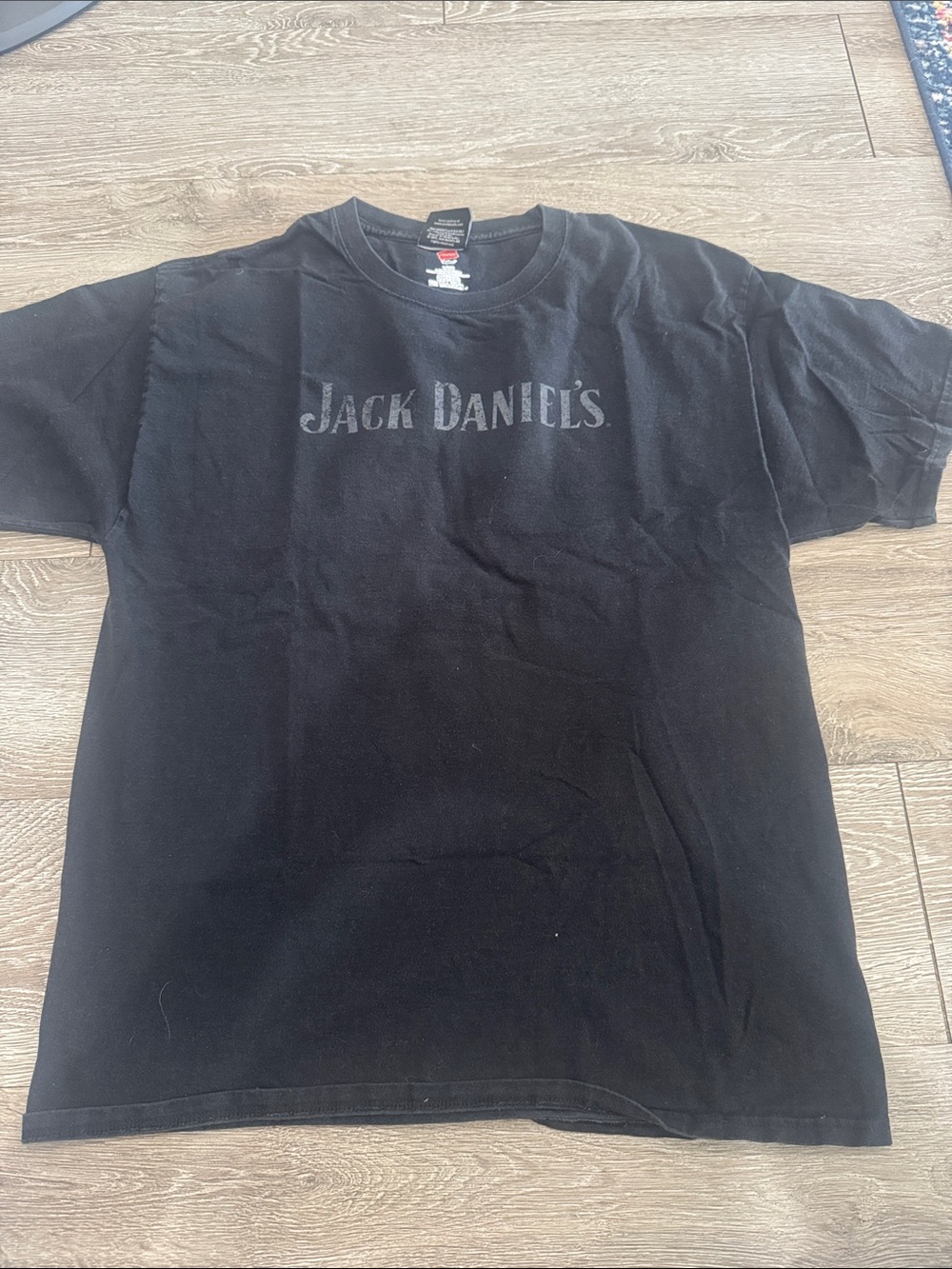 Hanes Black Short-Sleeve Crew Neck T-Shirt